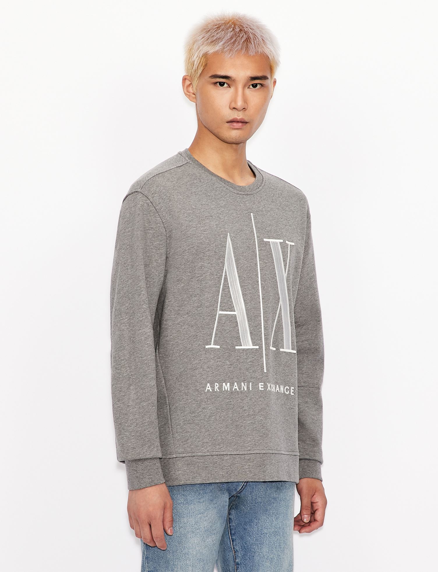 armani exchange grey hoodie