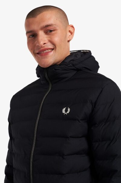 Fred Perry casual insulated jacket j4565 black - Afbeelding 2