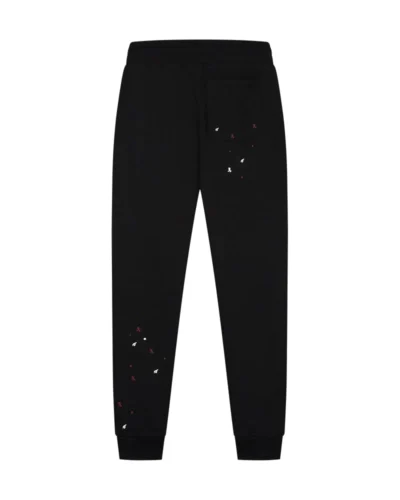 Malelions Men Regular Painter Sweatpants | Black/Burgundy MM1-AW24-21 - Afbeelding 2