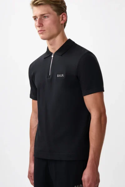 BALR Polo Shirts   Q-Series Regular Fit Poloshirt Jet Black B1122.1033 - Afbeelding 5