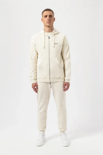 BALR Sweats   Q-Series Regular Fit Zip hoodie White Swan B1269.1001 - Afbeelding 5