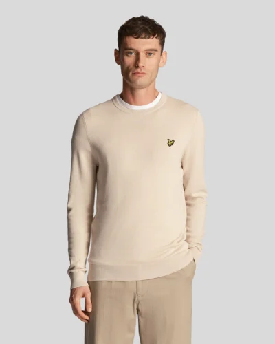 Lyle & Scott Cotton Crew Neck Jumper cove KN2136V