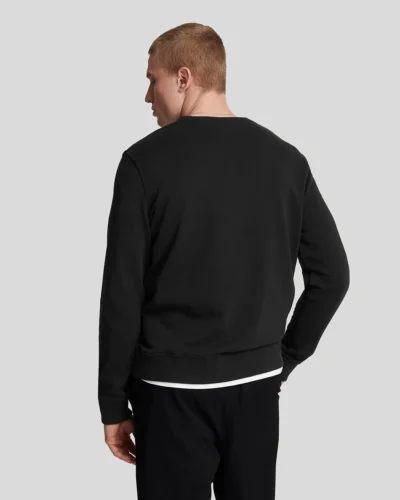 Lyle & Scott Crew Neck Sweatshirt jet black ML424VOG - Afbeelding 4