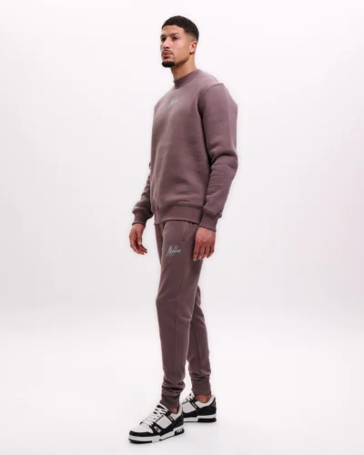 Malelions Men Striped Signature Sweatpants | Stone Brown  MM1-SS25-09 - Afbeelding 4