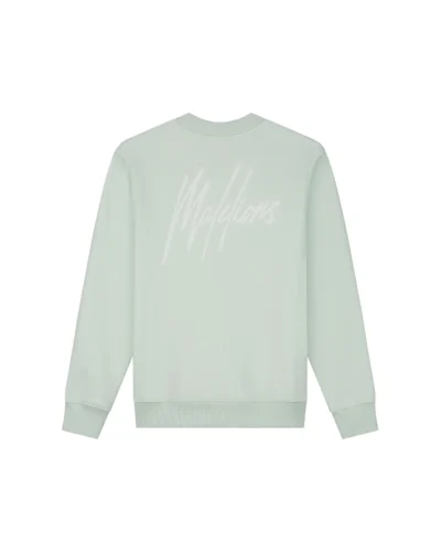 Malelions Men Striped Signature Sweater | Pale Aqua MM1-SS25-05 - Afbeelding 3