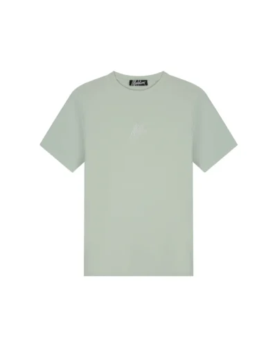 Malelions Men Striped Signature T-Shirt | Pale Aqua MM1-SS25-07 - Afbeelding 2