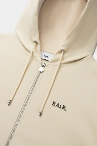 BALR Sweats   Q-Series Regular Fit Zip hoodie White Swan B1269.1001 - Afbeelding 2