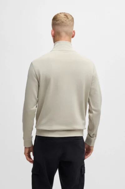 Hugo Boss Zetrust 50468926 271 Sweatshirt van katoenen sweatstof met ritskraag en logopatch - Afbeelding 5