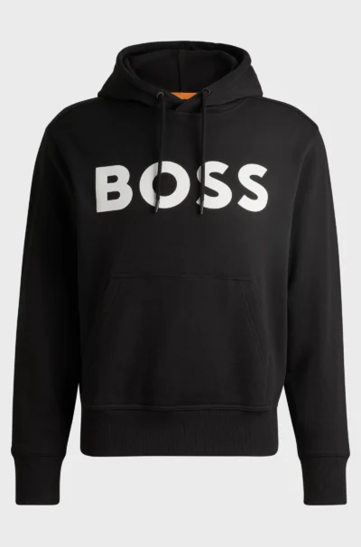 Hugo Boss 50523074 001 Regular-fit hoodie van katoenen sweatstof met groot logo - Afbeelding 5