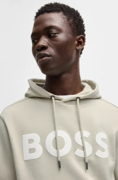 Hugo Boss 50523074 271 Regular-fit hoodie van katoenen sweatstof met groot logo - Afbeelding 2