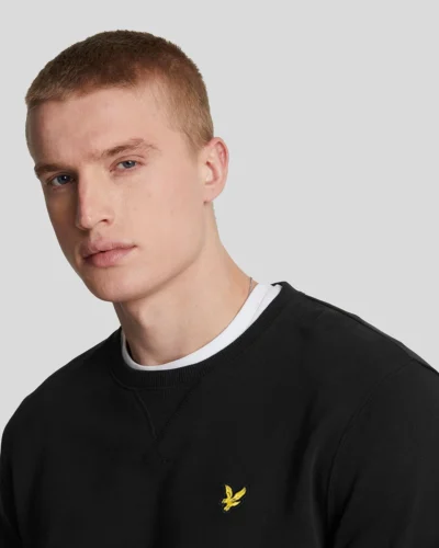 Lyle & Scott Crew Neck Sweatshirt jet black ML424VOG - Afbeelding 2