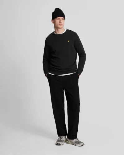 Lyle & Scott Crew Neck Sweatshirt jet black ML424VOG - Afbeelding 3