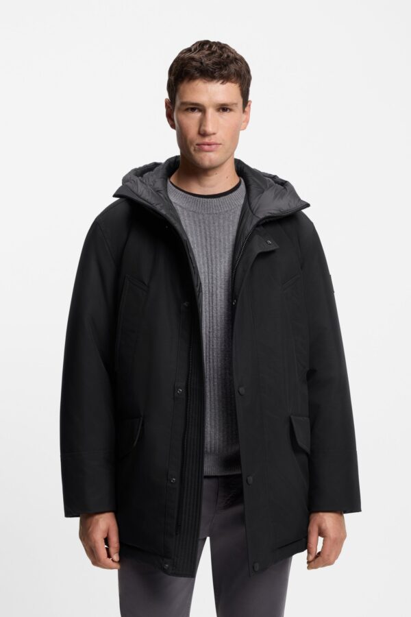 Hugo Boss Waterafstotende jas met contrasterende details 50547078 Zwart